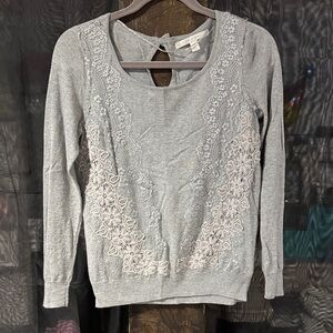 LC Lauren Conrad Gray Knit Top